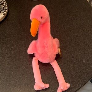 TY- Pink Flamingo Plush Bird Toy